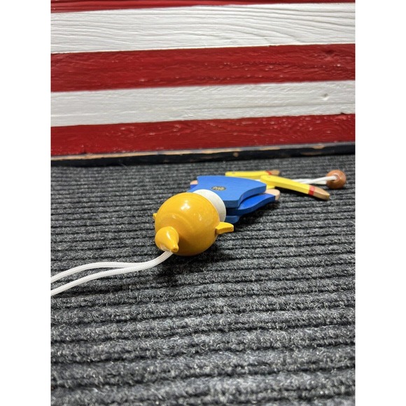 Vintage Sevi Italy Wooden String Marionette Jumping Jack Toy Puppet - Picture 9 of 13